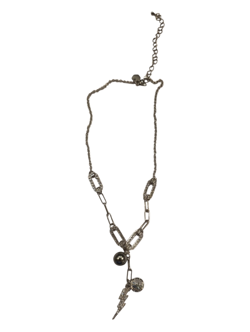 Touchstone Crystal Bolted Necklace 15-18"L  Retired